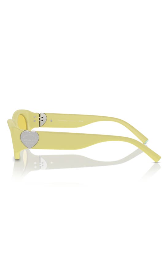 Shop Tiffany & Co . 55mm Oval Sunglasses In Yellow