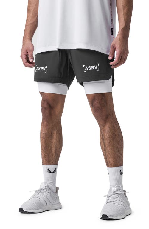Tetra-Lite 5-Inch 2-in-1 Lined Shorts in Raven Bracket/White
