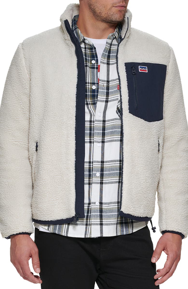 Levi's® Contrast Pocket High Pile Fleece Jacket | Nordstrom