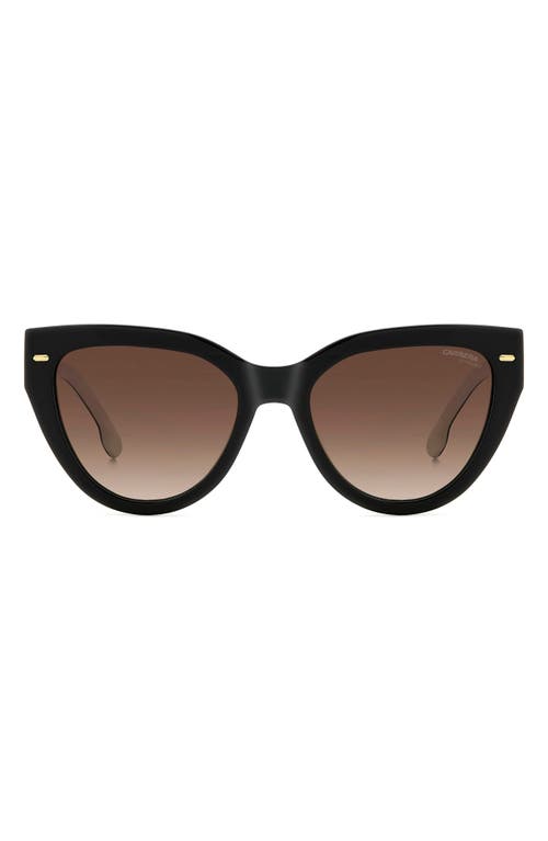 Carrera Eyewear 55mm Gradient Cat Eye Sunglasses In Black White/brown Gradient