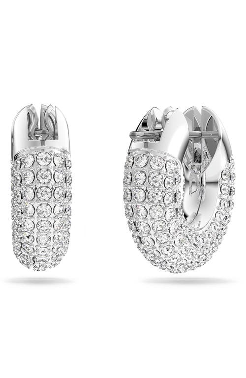 Swarovski Dextera Pavé Hoop Earrings in Silver at Nordstrom