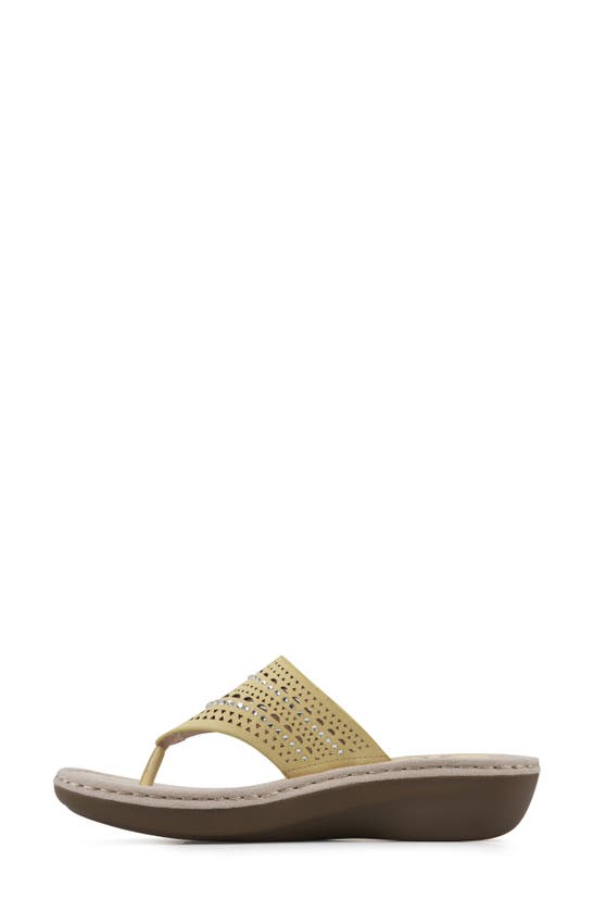 Cliffs By White Mountain Candyce Wedge Sandal In Yellow/ Nubuck