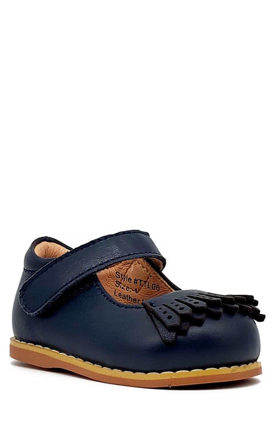 Tippy Tots Shoes Kids' Fringe Mary Jane In Navy ModeSens