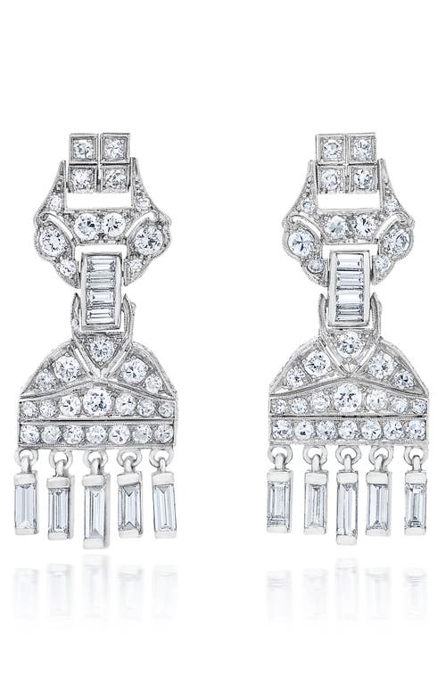 Shop Mindi Mond Reconceived Waterfall Diamond Drop Earrings In Platinum