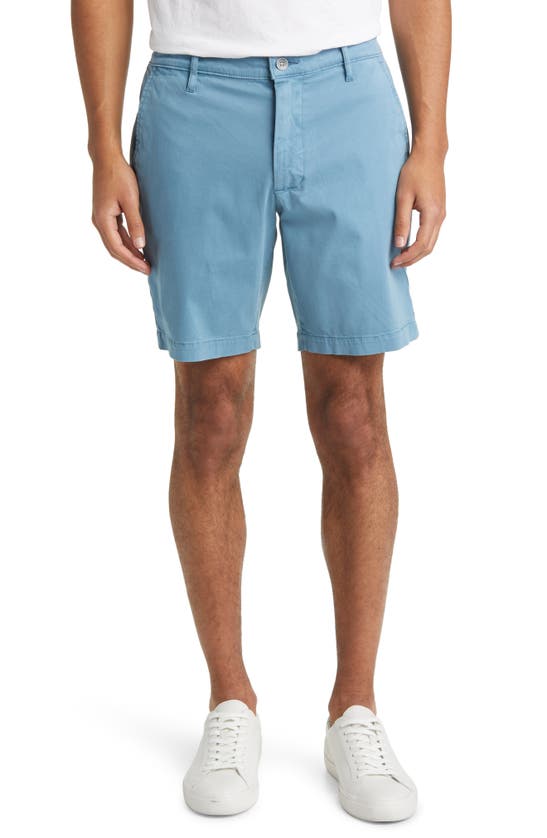 Ag Wanderer 8.5 Stretch Cotton Shorts In Sulfur Kelp Forest