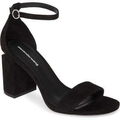 Alexander Wang New Abby Ankle Strap Sandal, Black
