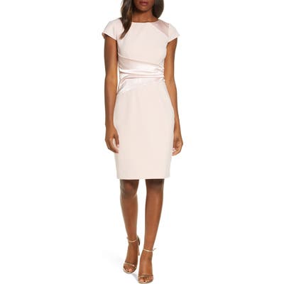 Harper Rose Side Ruched Sheath Dress, Pink
