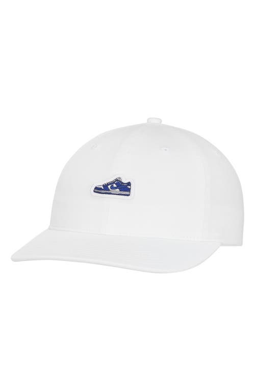 Club Dunk Patch Baseball Cap in White