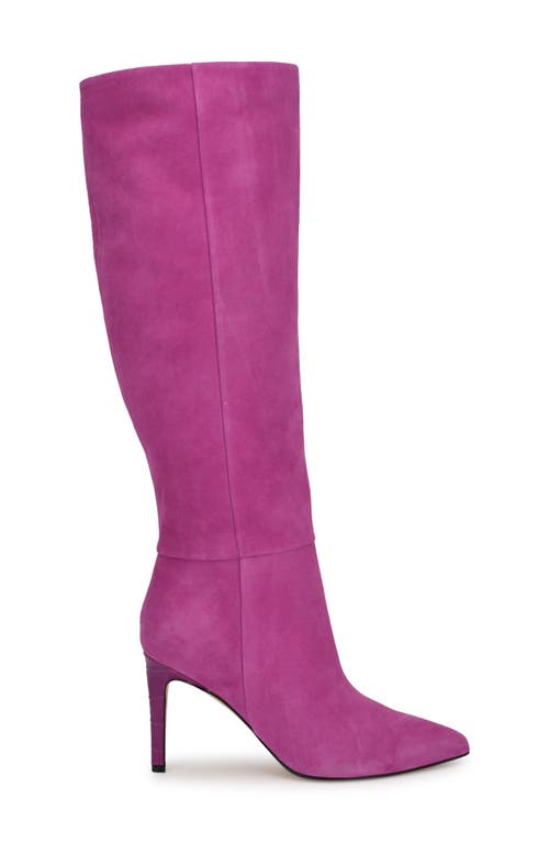 Shop Nine West Richy Pointed Toe Knee High Boot In Pink