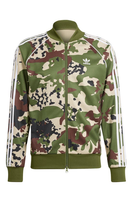 Shop Adidas Originals Adidas Lifestyle Camo Superstar Track Jacket In Wild Pine