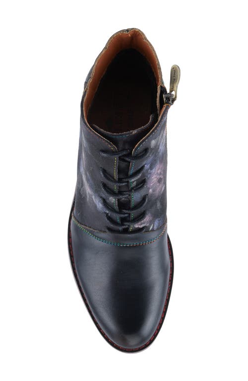 L'artiste By Spring Step Xenia Cap Toe Bootie In Black Multi
