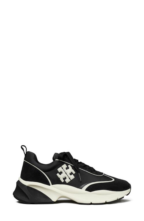 Shop Tory Burch Good Luck Sneaker In Perfect Black/new Ivory