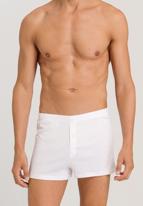 Hanro Sea Island Cotton Sea Island Cotton Boxers In White