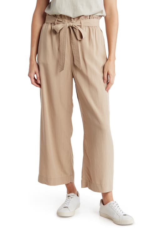 beige high-waisted palazzo pants featuring wide leg ASPESI 0156-V512 01088  - Nida
