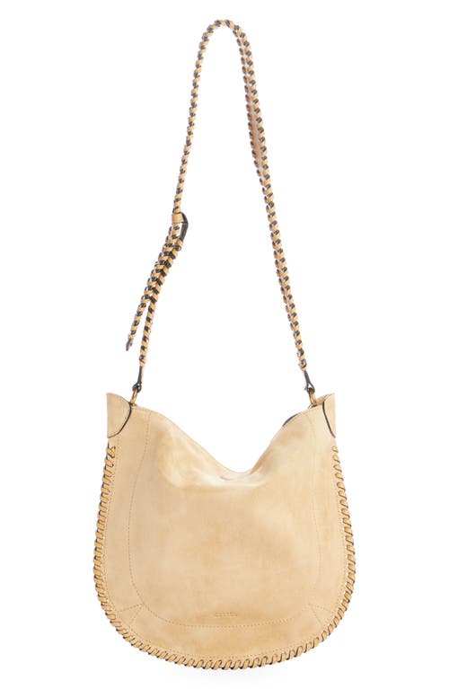 Shop Isabel Marant Oskan Suede Hobo Bag In Beige