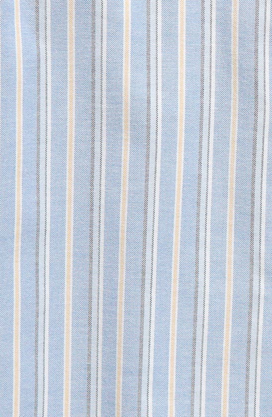 Shop Vineyard Vines Kids' Stripe Stretch Cotton Button-down Shirt In Stp Hull Blue