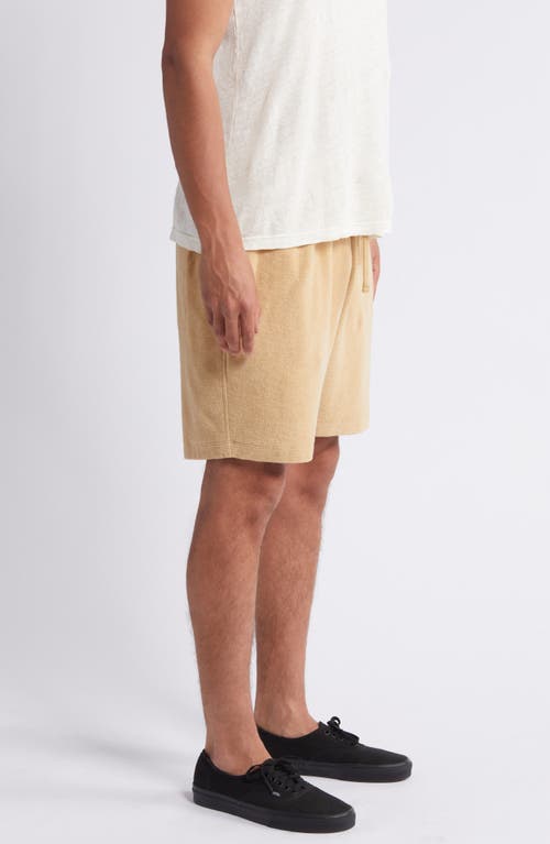 Shop Atm Anthony Thomas Melillo Drawstring Terry Cloth Shorts In Sand Castle