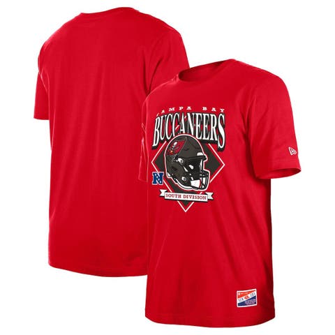 Men's Fanatics Branded Red/Pewter Tampa Bay Buccaneers Second Wind Raglan  V-Neck T-Shirt