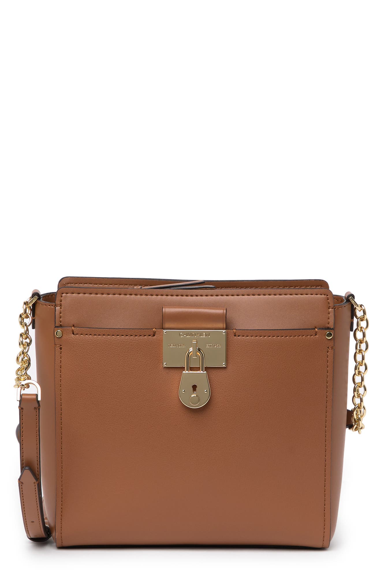 Calvin Klein Camille Daytona Mid Size Crossbody In Caramel ModeSens
