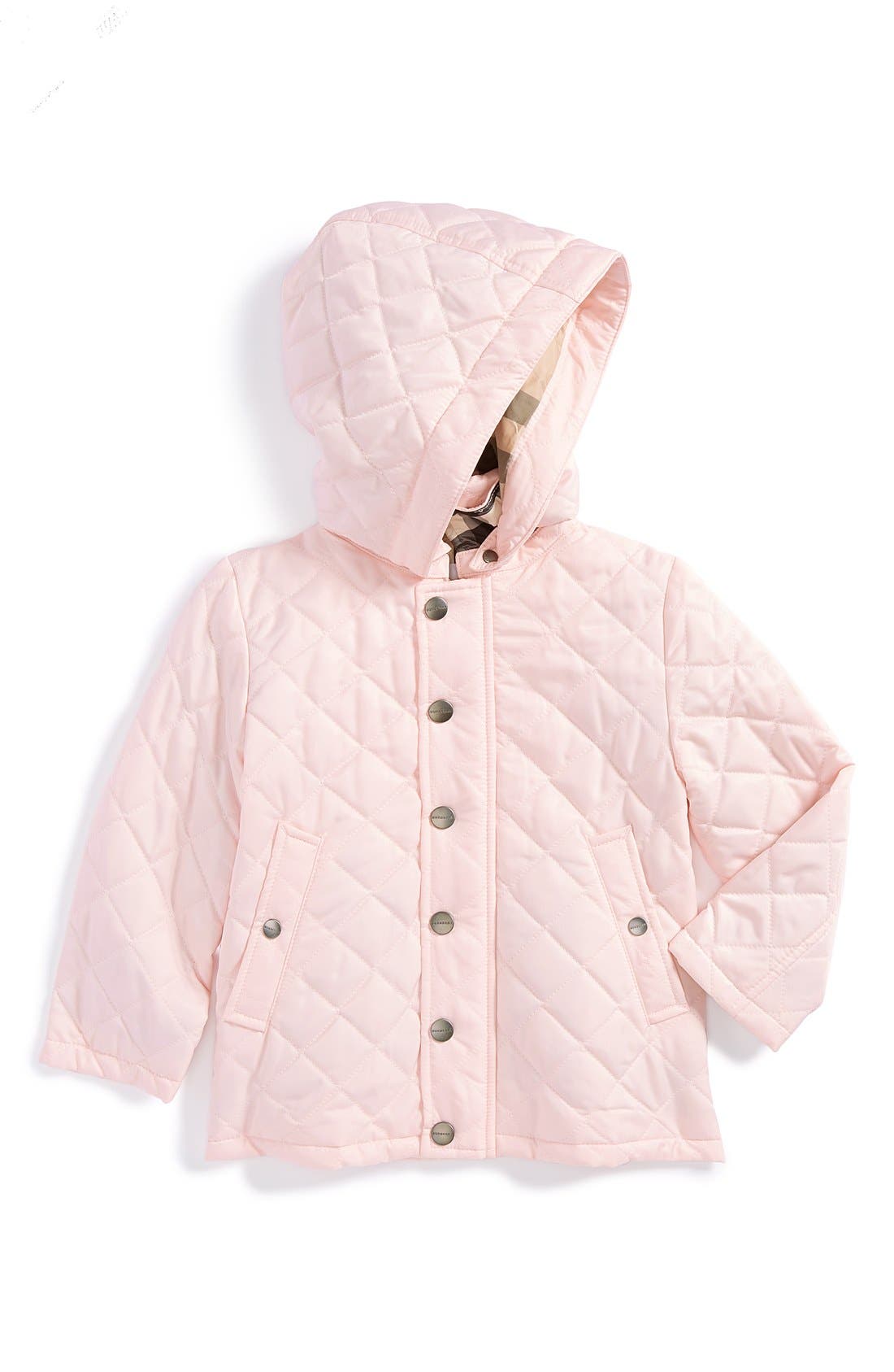 Burberry Hooded Quilted Jacket (Toddler Girls) Nordstrom