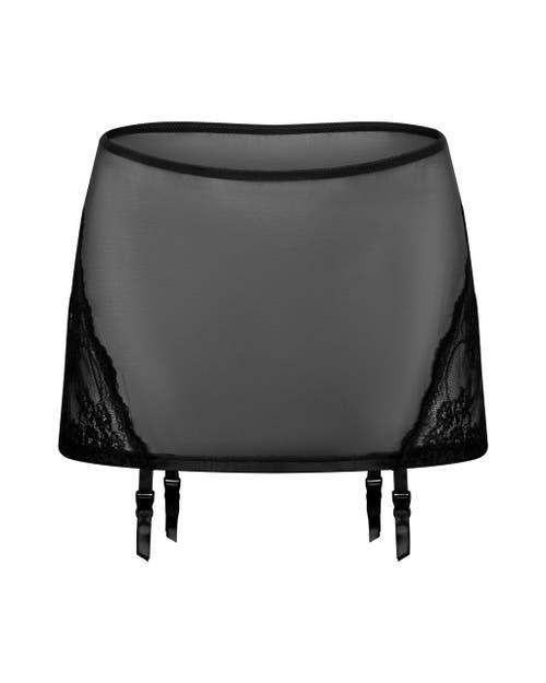 Adore Me Margeaux Garter Belt Lingerie In Black