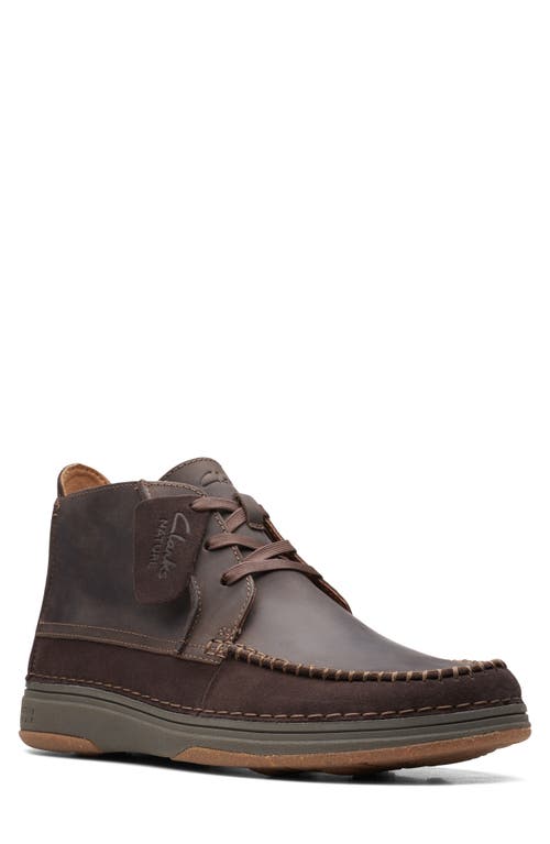 Clarks(r) Nature Mid Sneaker in Dark Tan Combi