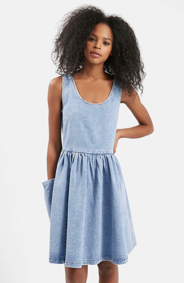Topshop Boutique Denim Babydoll Dress | Nordstrom