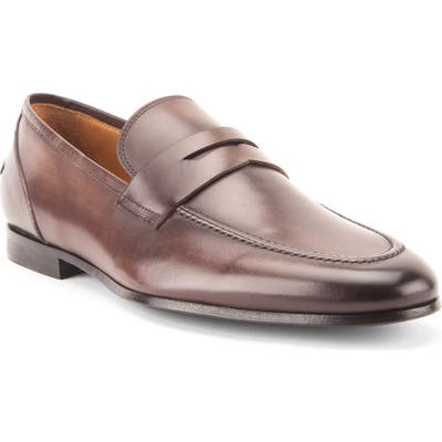 Gordon Rush Coleman Apron Toe Penny Loafer- Brown