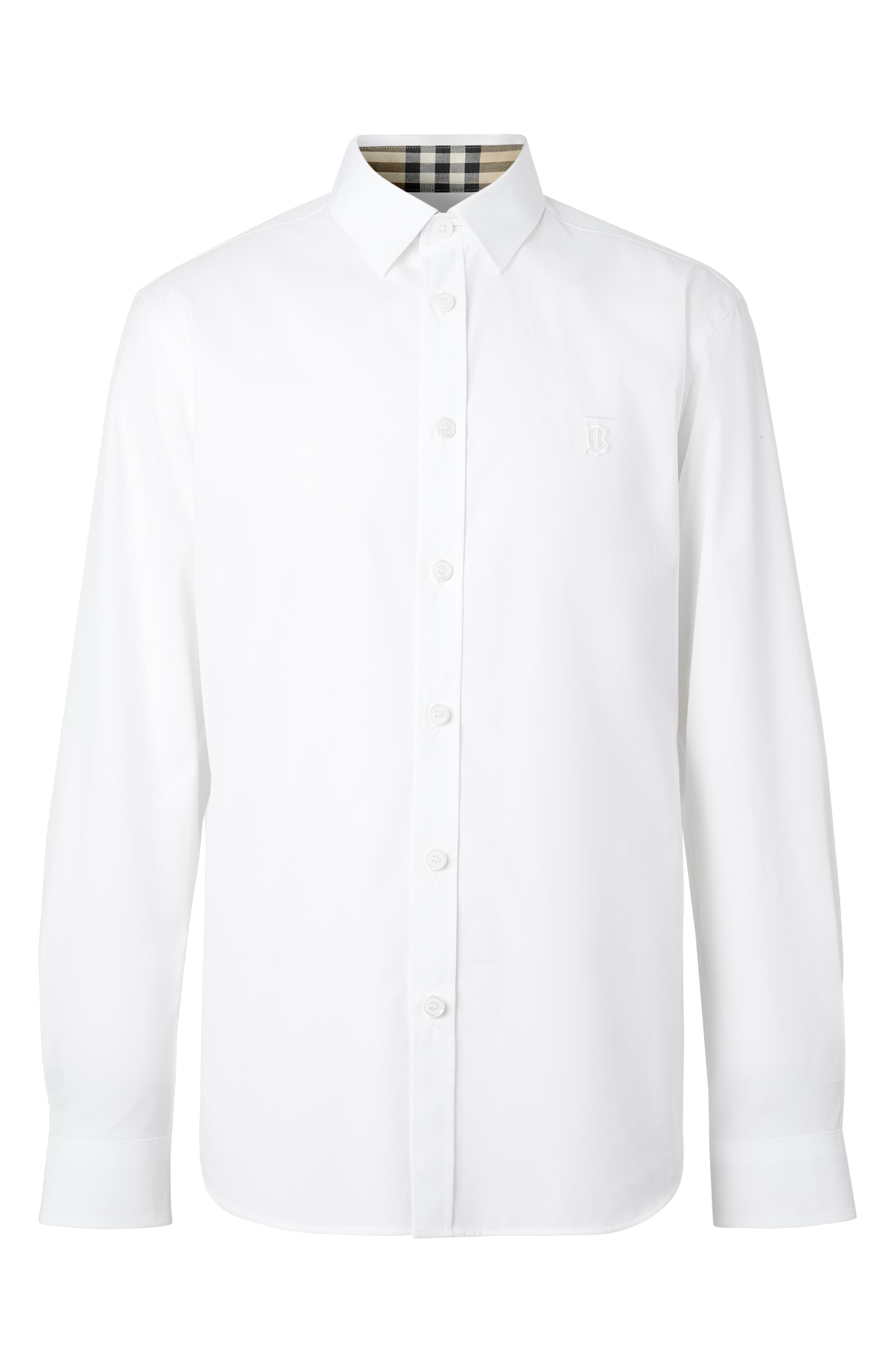 burberry men's sherwood stretch cotton poplin shirt