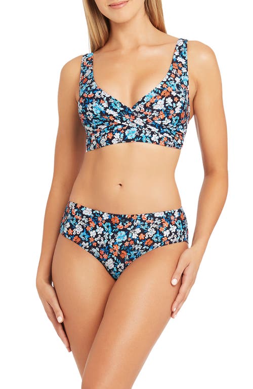 Sea Level Multifit Cross Front Bikini Top in Night Sky at Nordstrom, Size 14 Us