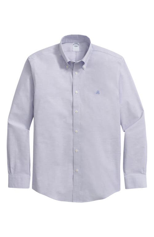 Brooks Brothers Regular Fit Stretch Cotton Button-Down Shirt Violet Tulip at Nordstrom,