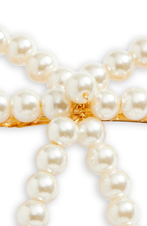 Shop Tasha Imitation Pearl Bow Barrette