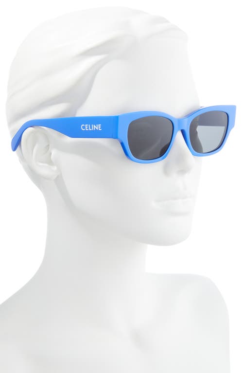 Shop Celine 54mm Cat Eye Sunglasses In Blue/other/smoke