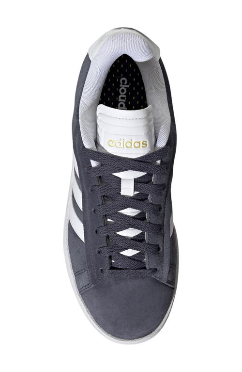 Adidas Originals Women's Grand Court Alpha Cloudfoam Lifestyle Comfort Casual Sneakers From Finish Line In Navy/ftwr White/gold Met.
