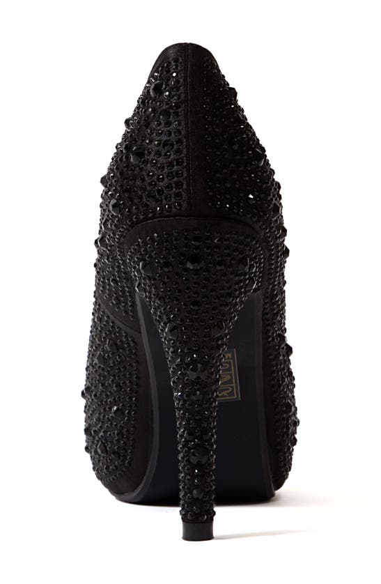 Lady Couture Lauren Rhinestone Embellished Platform Sandal In Black