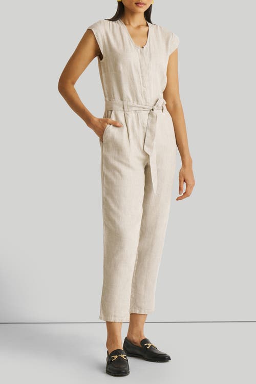 Reistor Evening Chai Jumpsuit In Light Beige In Hemp Slub