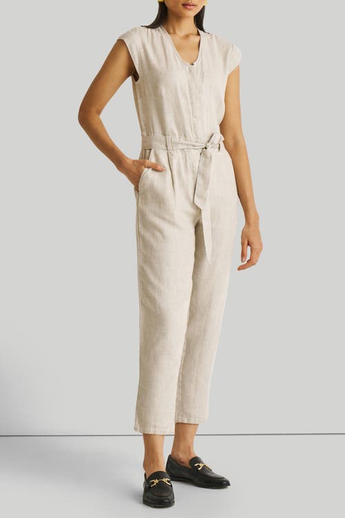 Shop Reistor Evening Chai Jumpsuit In Hemp Slub