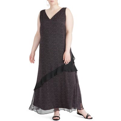 Plus Size Rachel Rachel Roy Leta Off The Shoulder Long Sleeve Ruffle Dress, Black