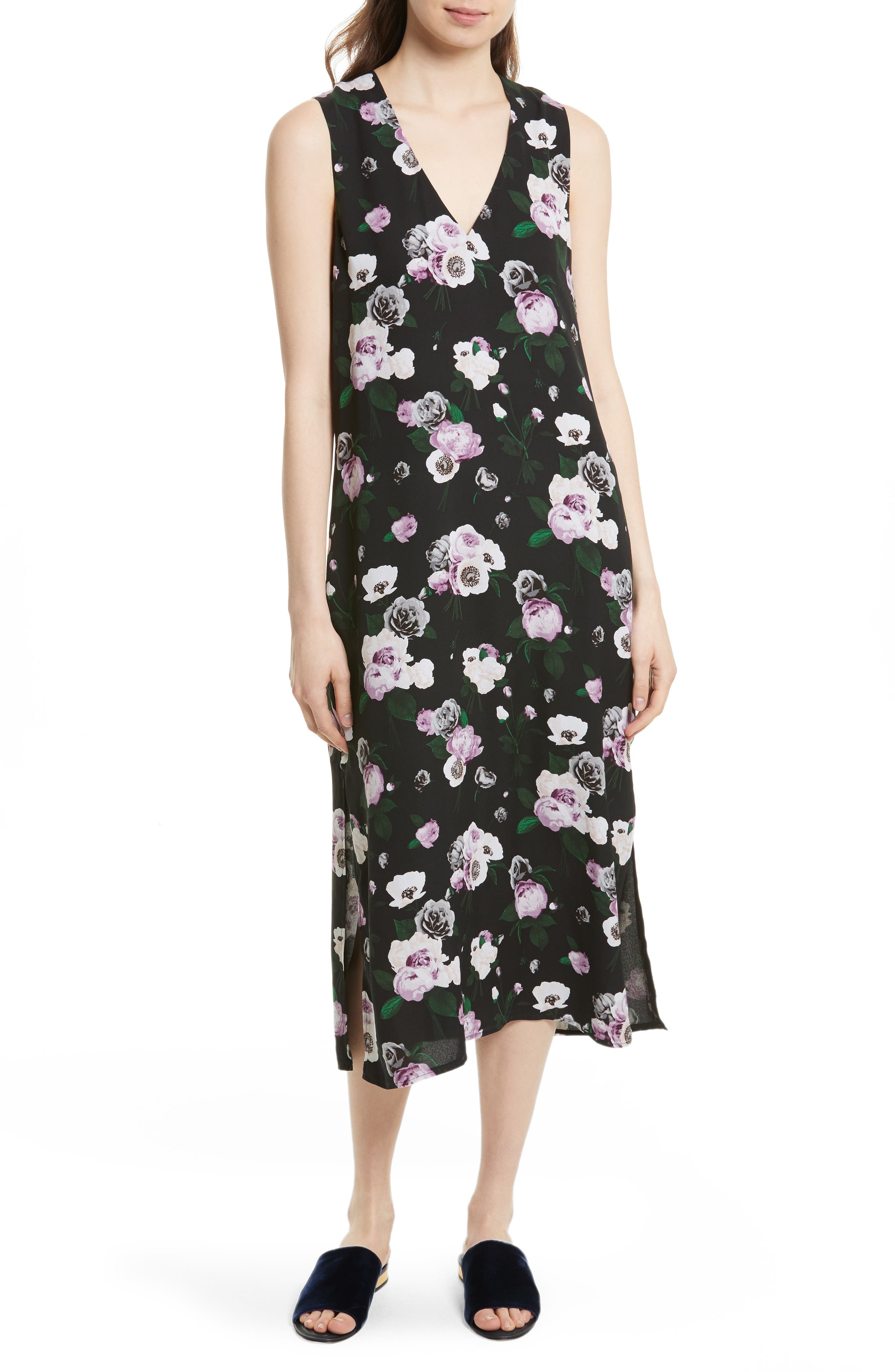 Equipment Connery Floral Silk Midi Dress Nordstrom