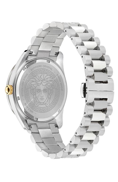 Versace V-dome 42mm In Stainless Steel