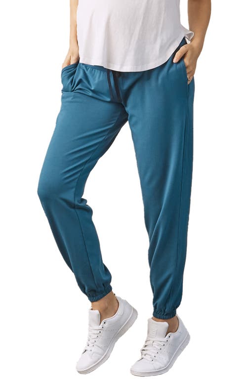 Cotton & Modal Maternity Joggers in Teal