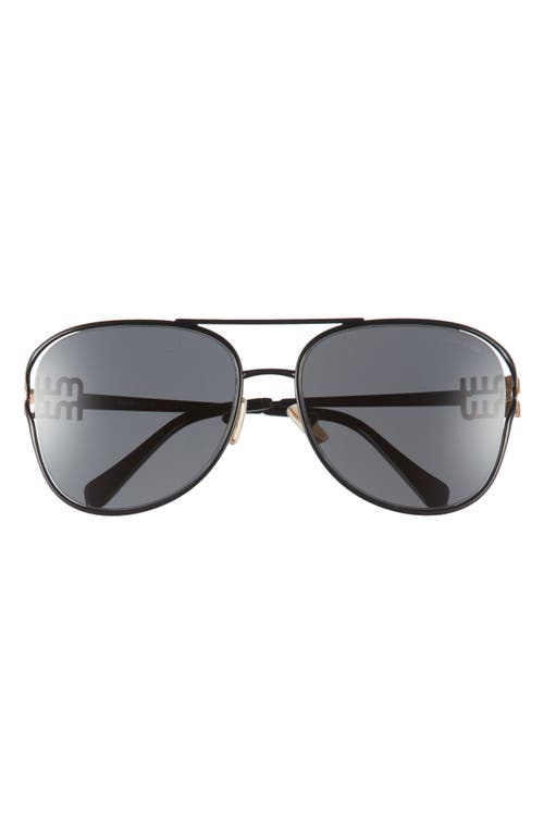 Miu Miu 58mm Pilot Sunglasses in Black at Nordstrom