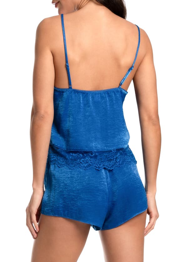Shop In Bloom By Jonquil Satin & Lace Short Pajamas In True Blue