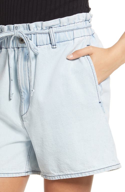 Rag & Bone Cotton & Linen Denim Shorts In Blue