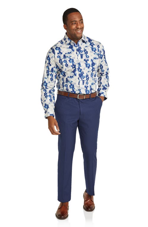 Shop Johnny Bigg Bates Check Slim Fit Dress Pants In Royal