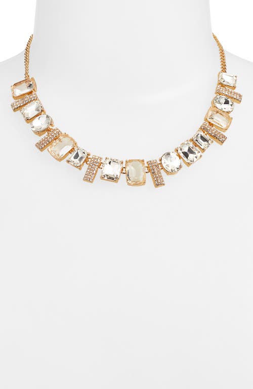 Shop Nordstrom Mixed Crystal Frontal Necklace In Clear- Gold