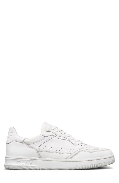 Shop Clae Haywood Leather Sneaker In Triple White Leather