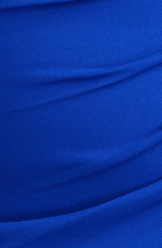 Tadashi Shoji Plus Size Pleated Faux-wrap Crepe Midi Dress In Mystic Blue