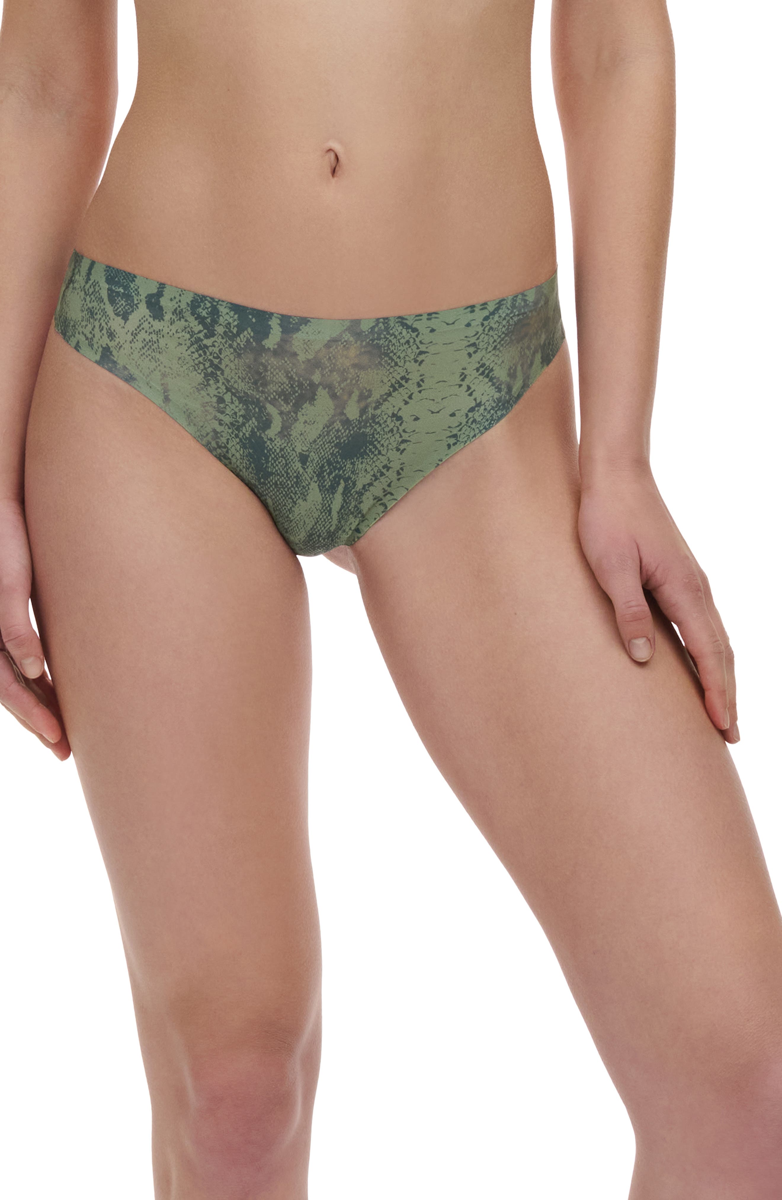 Chantelle Lingerie Soft Stretch Thong in Python Print 