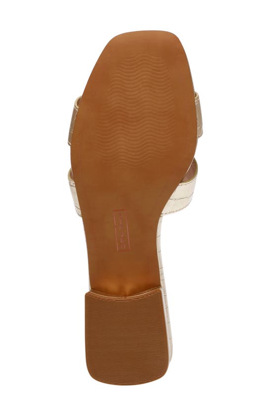 Shop Steven New York Hutchy Croc Embossed Sandal In Gold Croco